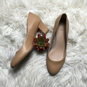 Shoes of Prey Brown Tan 9.5  Slip on Block Heel
